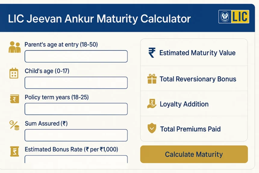 LIC Jeevan Ankur Maturity Calculator