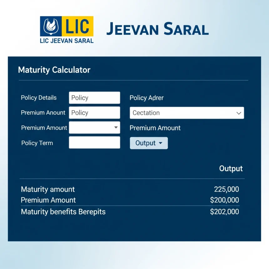 LIC Jeevan Saral Maturity Calculator