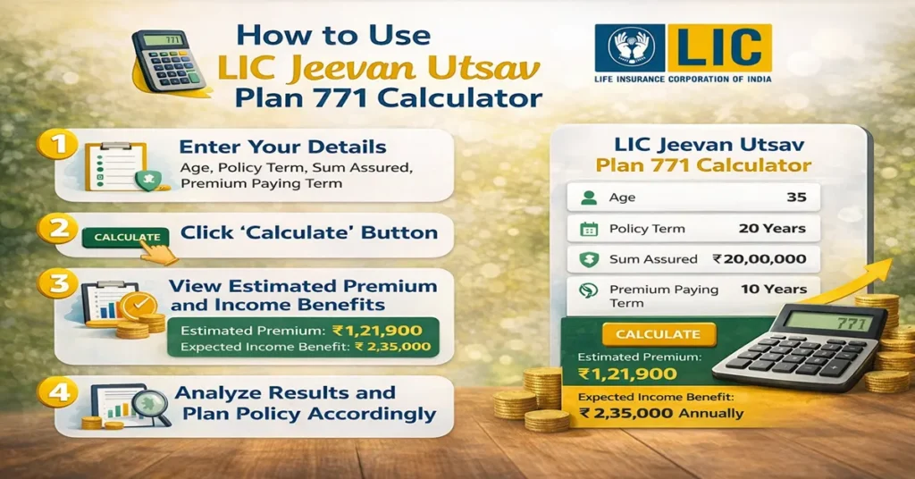 How to Use LIC Jeevan Utsav Plan 771 Calculator
